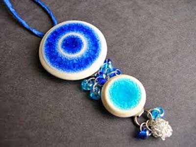 melted glass - jewelry