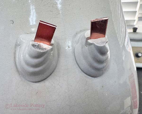 Copper pegs cut to size