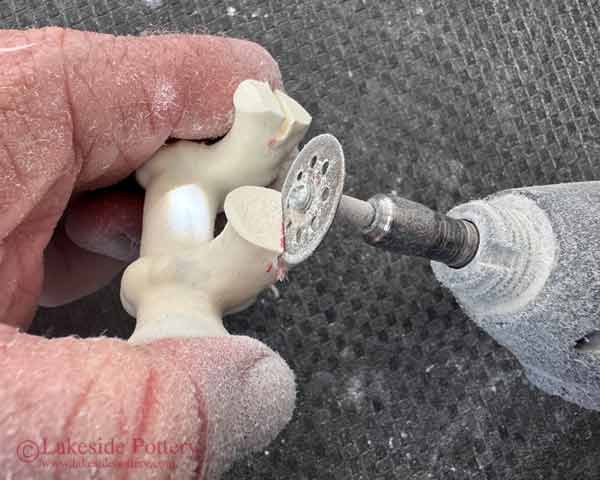 Cutting a slot for pegs to fit