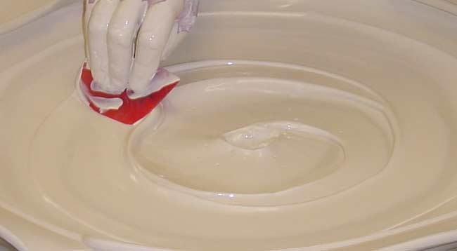 Surface texture on the pottery wheel lesson