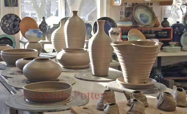 In the pottery studio