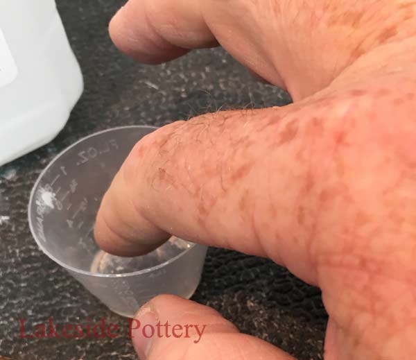 Deep finger in alcohol