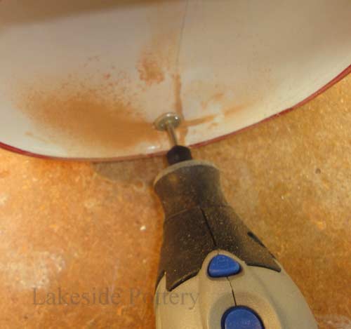 Dremel a channel accross and along the crack