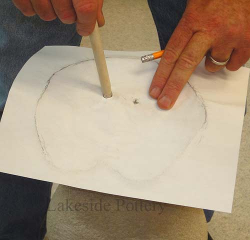 marking the drilled holes