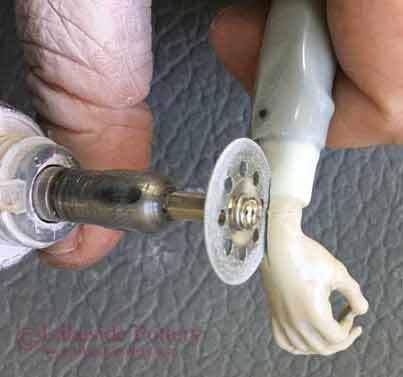 Inserting metal pins and pegs