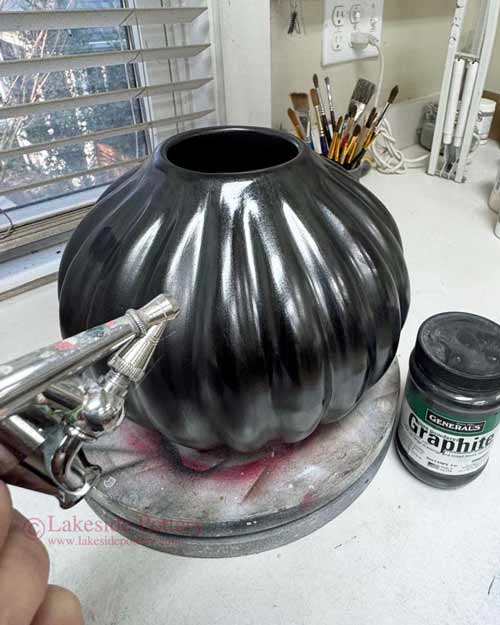 One of few steps create to burnished look of  Native American Pit-Fired Pottery