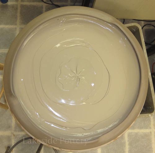 slip ready for drying